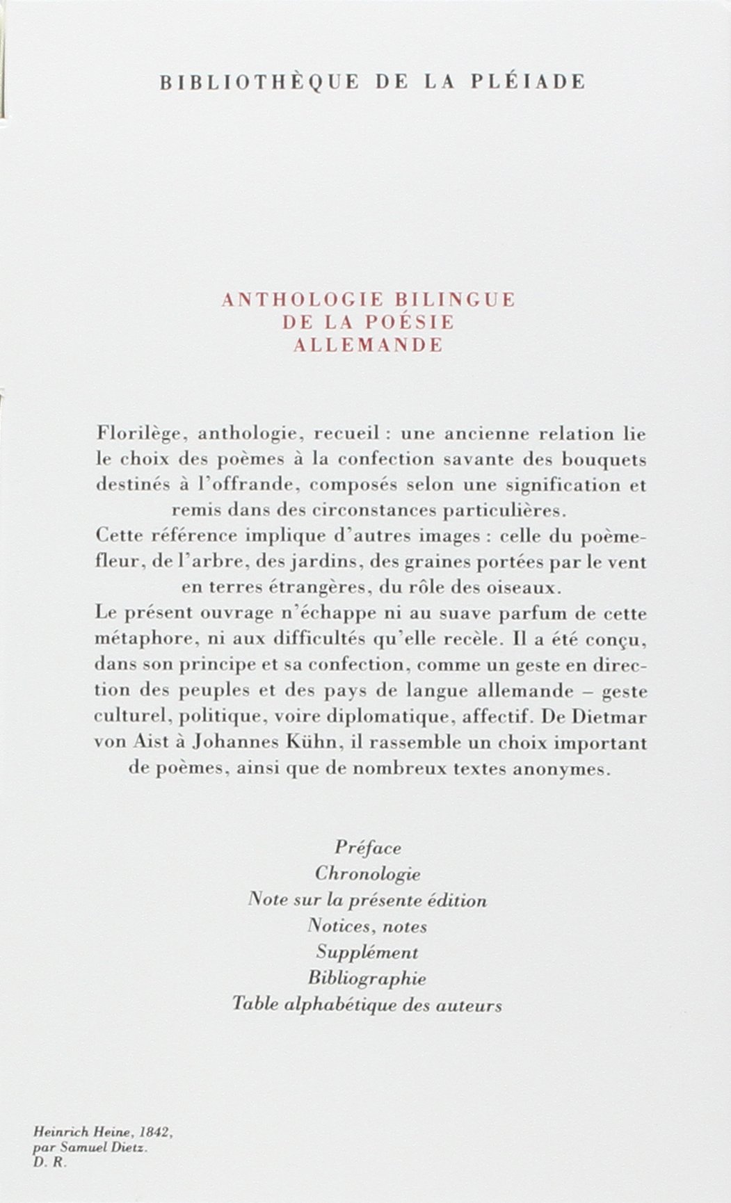 Anthologie bilingue de la poésie allemande: Edition établie par Jean-Pierre Lefebvre