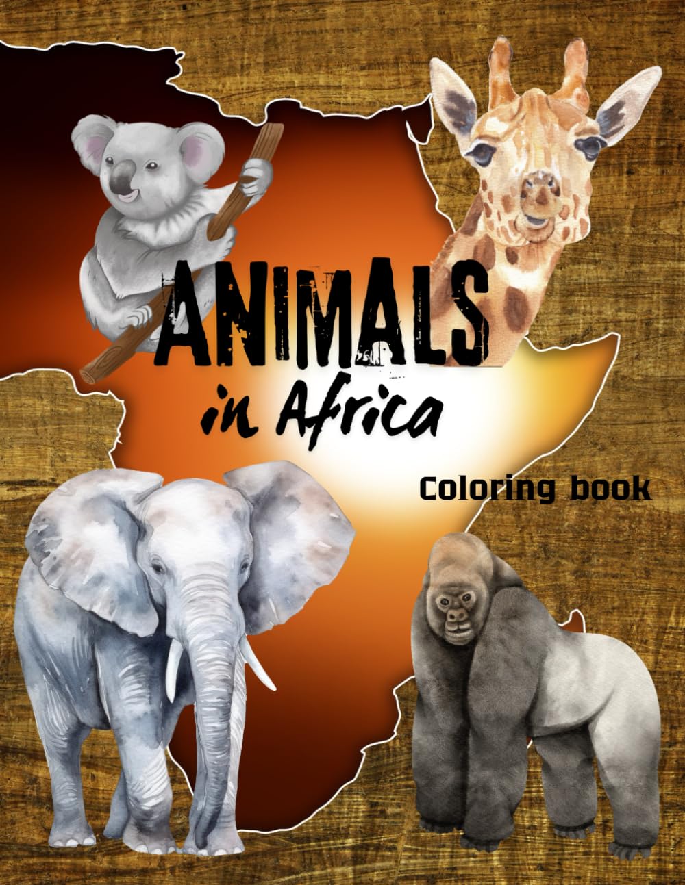 Animals in Africa: Kids book about the animal world, African fauna, Coloring, Children's books