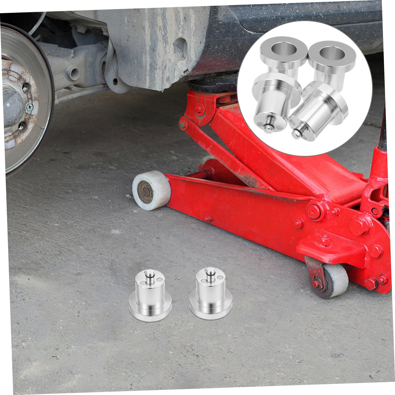 Alipis 4stücke Wagenheberauflage aus Aluminium Hebepunktadapter für Hydraulikwagenheber Rutschfeste Auflagen für Wagenheber Hebebühnenauflage für Kfz-werkzeuge Hebebühnenauflagen für Fahr