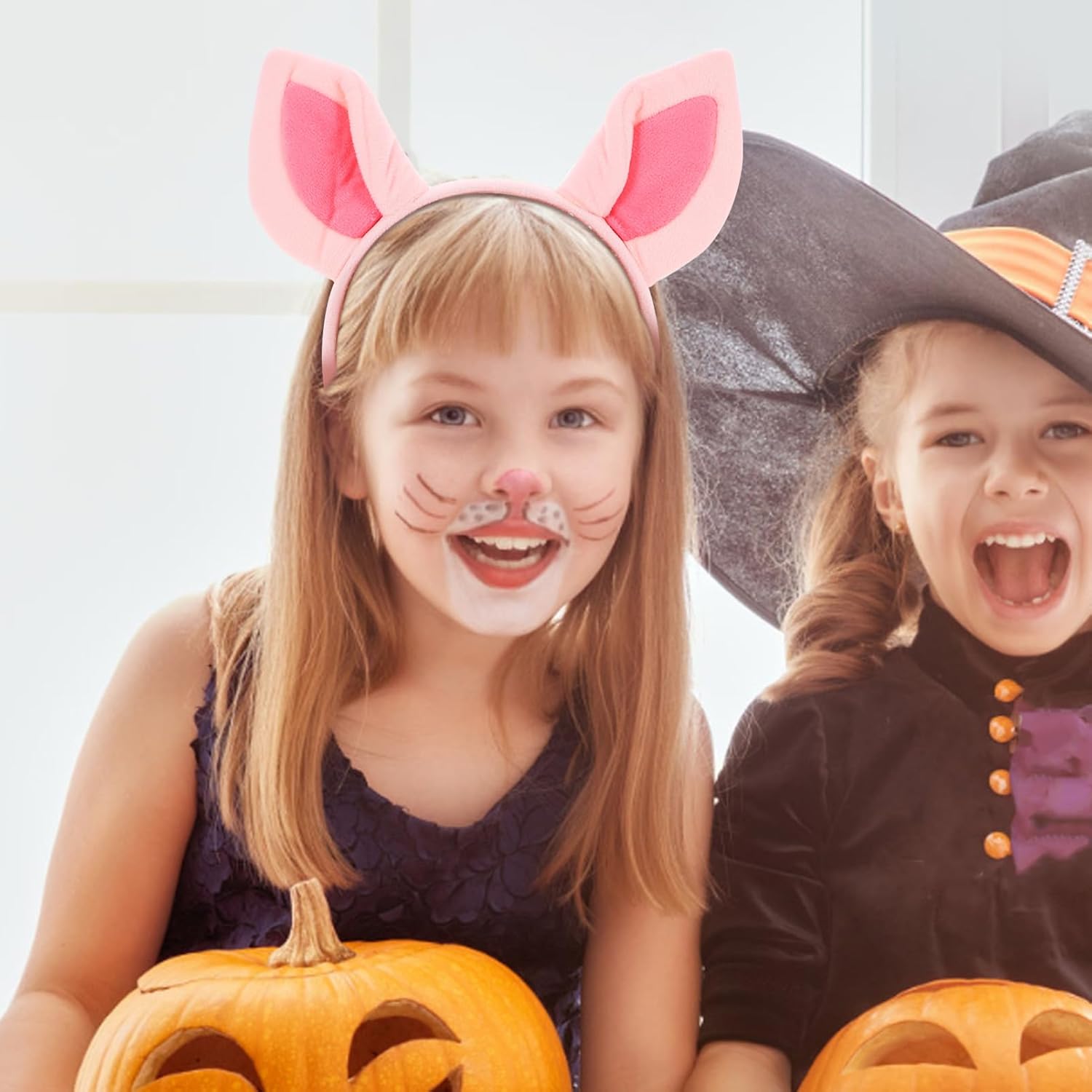 NUOBESTY Pig Ear Headband Halloween Costume Accessory Flexible Pink Animal Ears Hairband for Kids Party Cosplay Performance Prop One Size Fits Most - Image 4