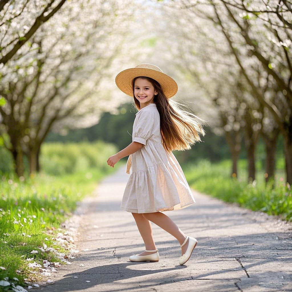 Felix & Flora Girls Toddler Little Ballet Shoes - Flower Girls Mary Jane Flats Dress Shoes Party Wedding - Image 2