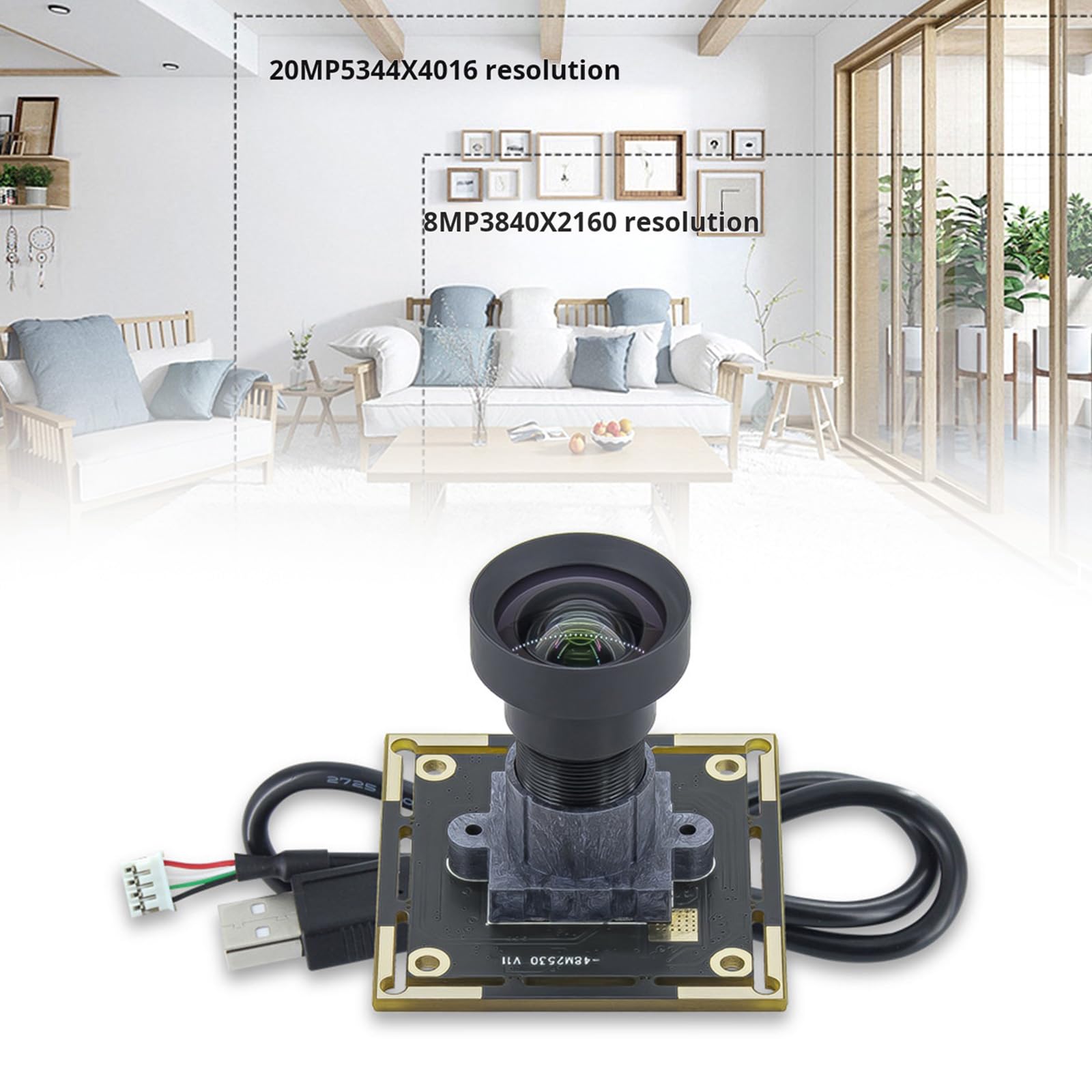 Cámara USB de 48 MP con componente IMX586, 68 grados sin D