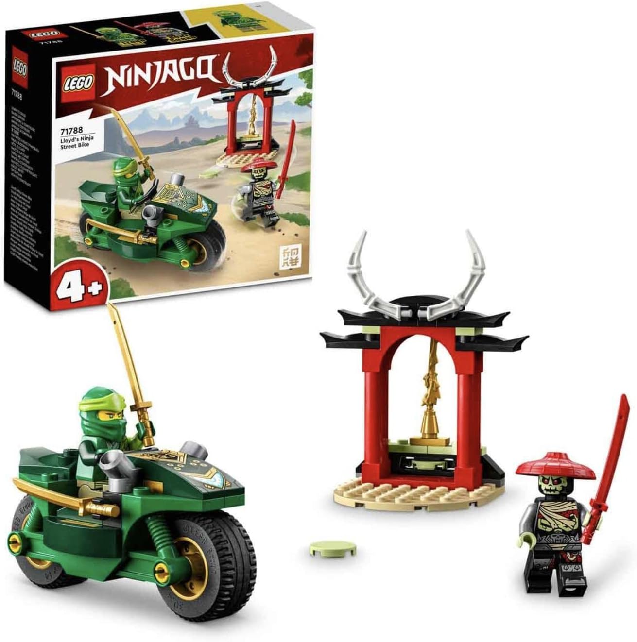 LEGO NINJAGO Lloyd’s Ninja Street Bike 71788; Beginner Building Toy Set Featuring a Motorcycle for Ages 4+