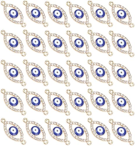 Mystart - 30 dijes de aleación de plástico de 0.67 x 0.39 pulgadas (0.669 x 0.394 in) para bricolaje y aretes (forma ovalada)