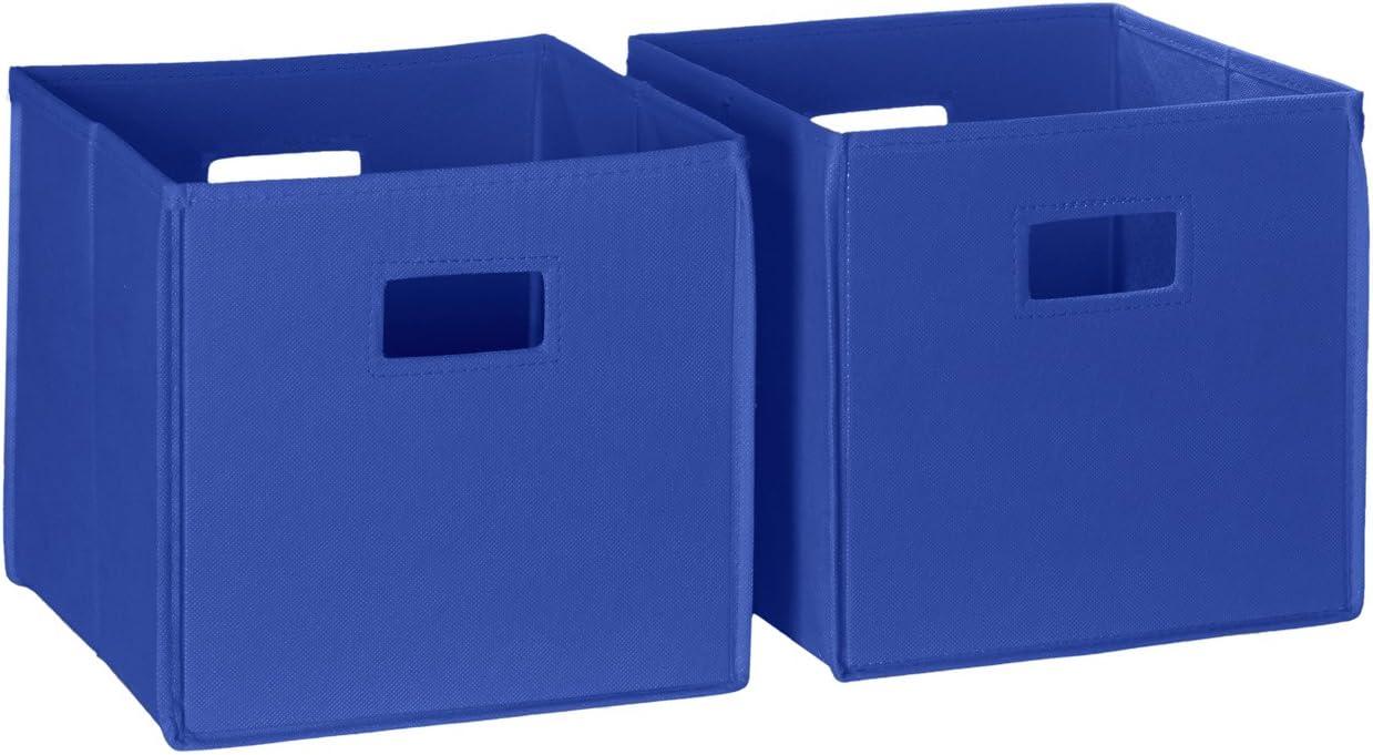 RiverRidge 2 Pc Folding Storage Bin Set, FURNITURE, Blue, 2 Count Childrens