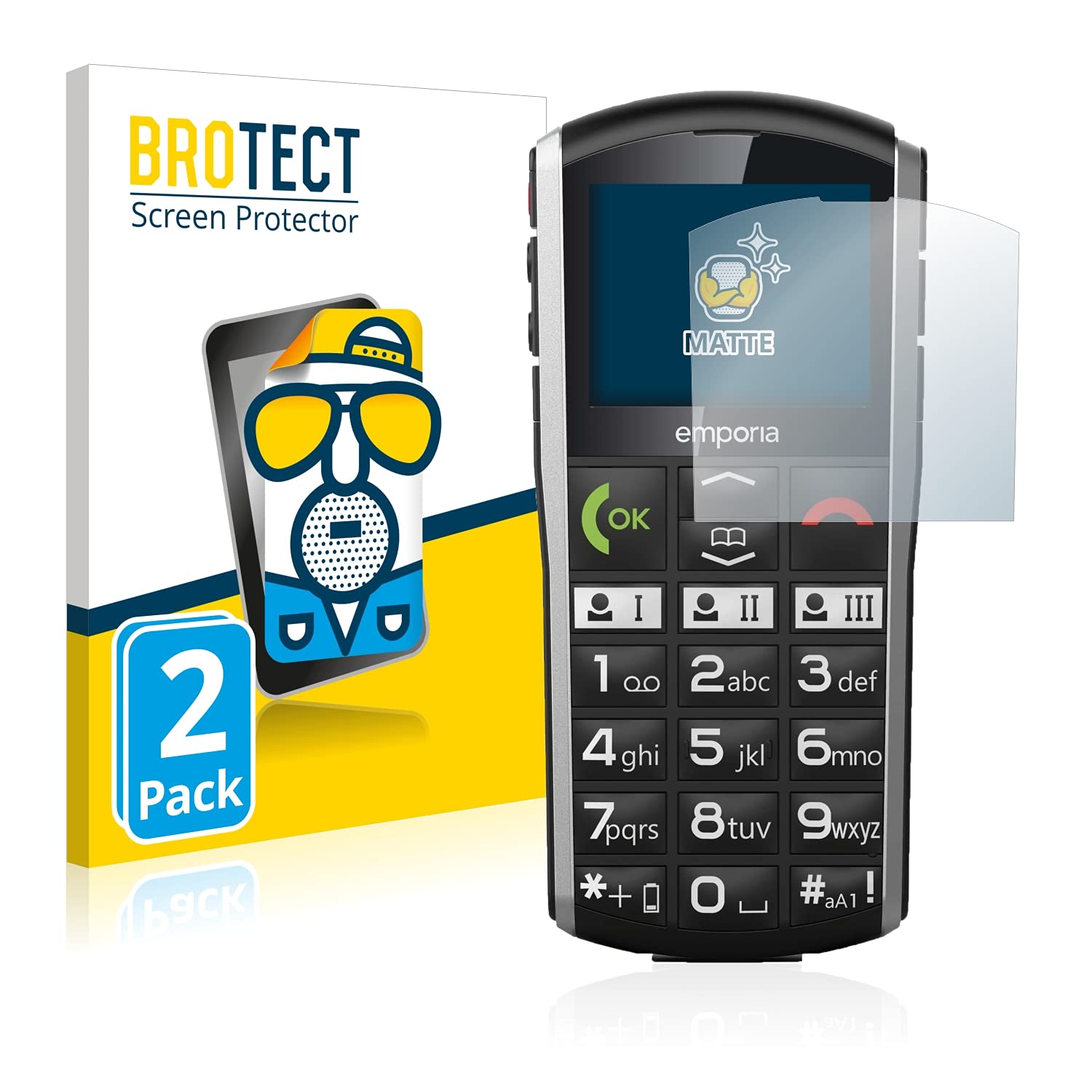 brotect Pellicola Protettiva Opaca per Emporia Simplicity Pellicola Protettiva Anti-Riflesso (2 Pezzi