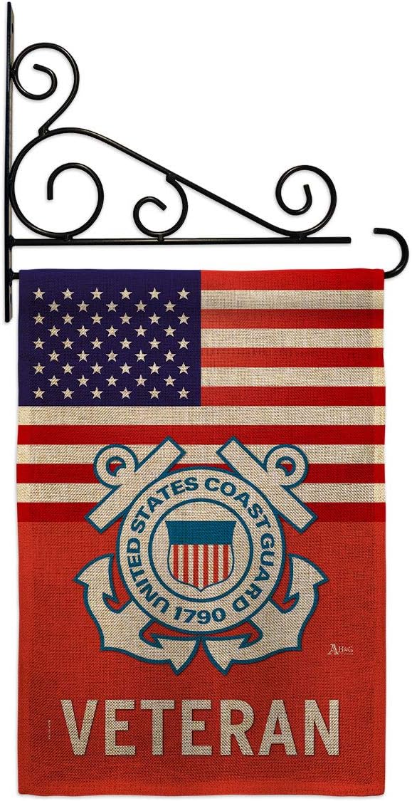 Coast Guard US Veteran Garden Flag Armed Forces USCG Semper Paratus United State American Military Retire Official Small Decorative Gift Yard House Banner Double-Sided Made In USA 13 X 18.5
