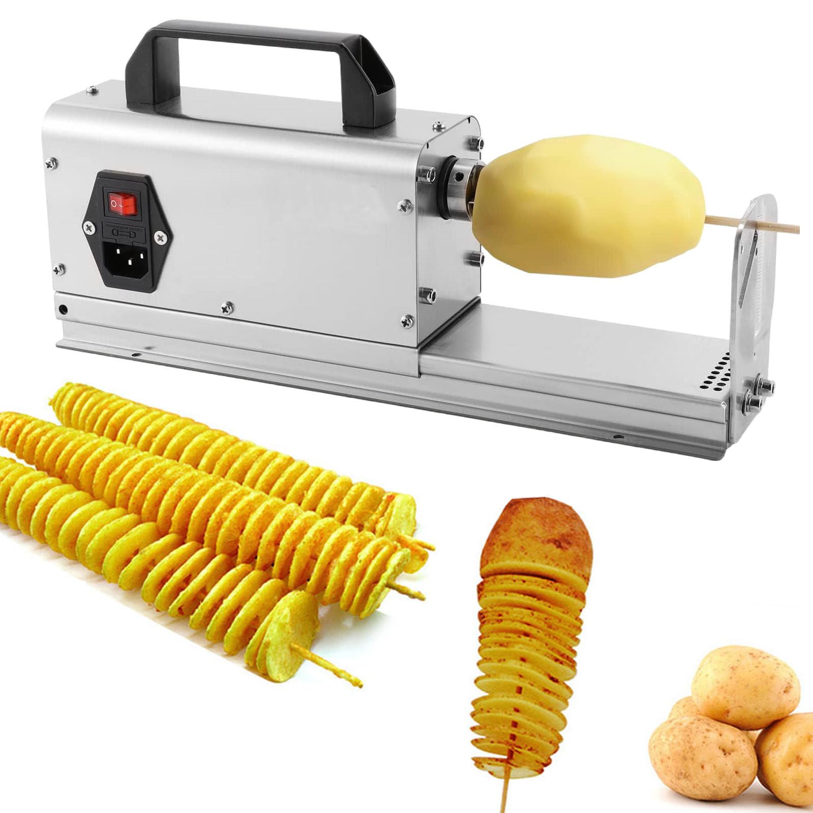 Commercial Electric Twisted Potato Slicer, Spiral Tornado Potatoes