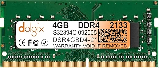 Dolgix 4GB DDR4 RAM |2133MHz RAM|Laptop/Notebook RAM (Memory) SO-DIMM |CL-15| PC4-17000|1Rx8- SingleRank| 3- Year Warranty -(Made in India)