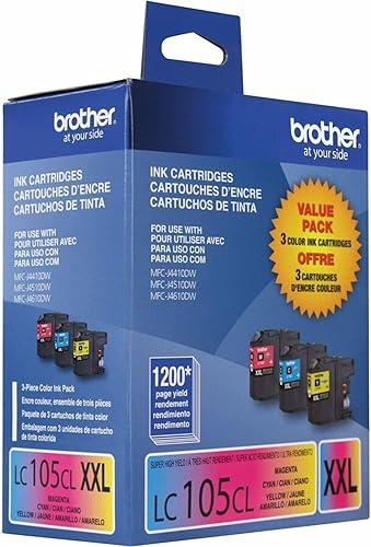 Miniatura 7 de Brother Cartuchos de tinta originales LC1053PKS XXL de súper alto rendimiento, cian, magenta, amarillo