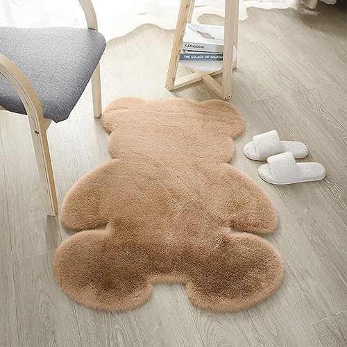 Miniatura 42 de Alfombra blanca de 3 x 3.9 pies, suave y esponjosa, de piel de oveja sintética, bonita alfombra de felpa para guardería, habitación de niños y Blanco