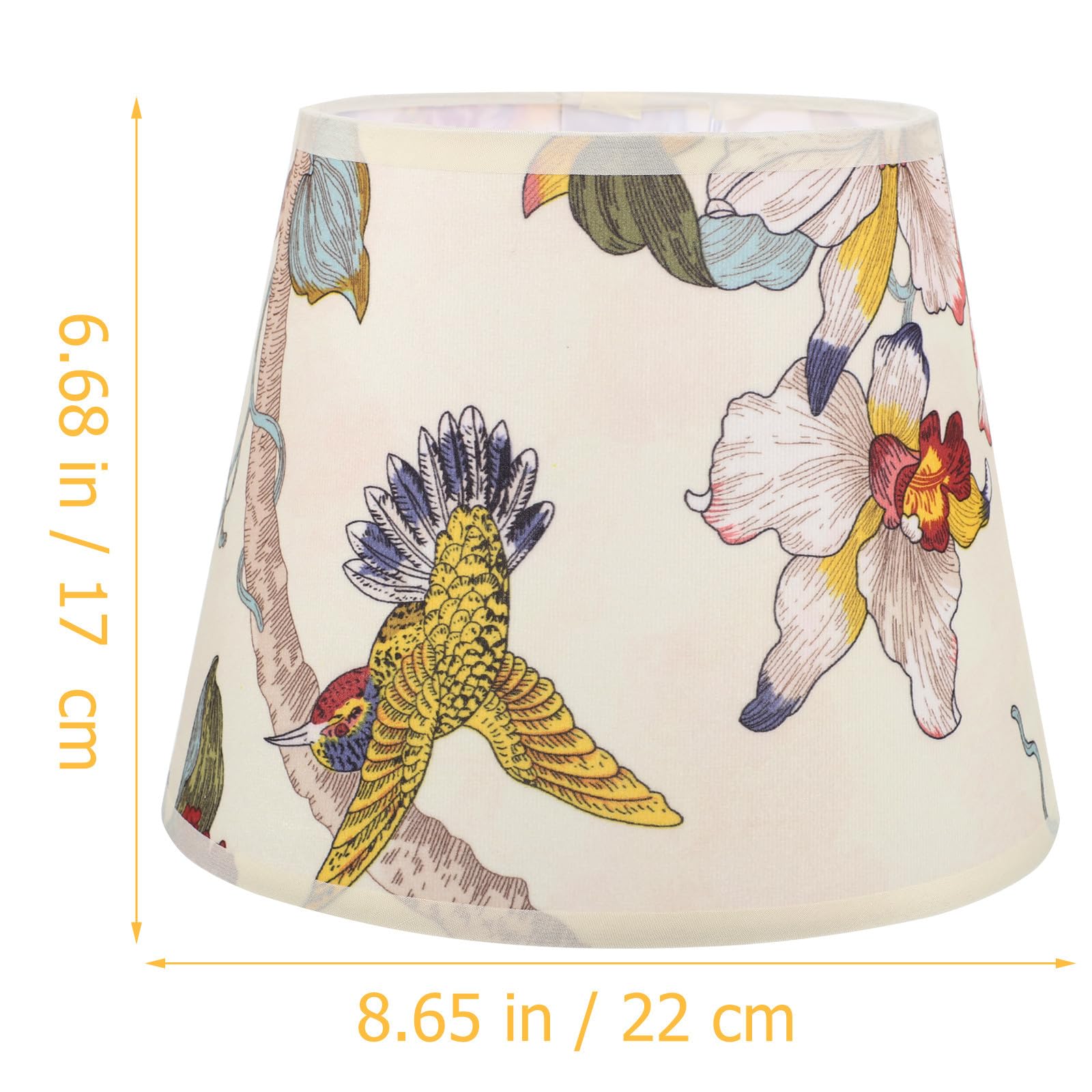 Stofflampenschirm mit Blumenmuster für E27, Tischlampe, Klassisch
