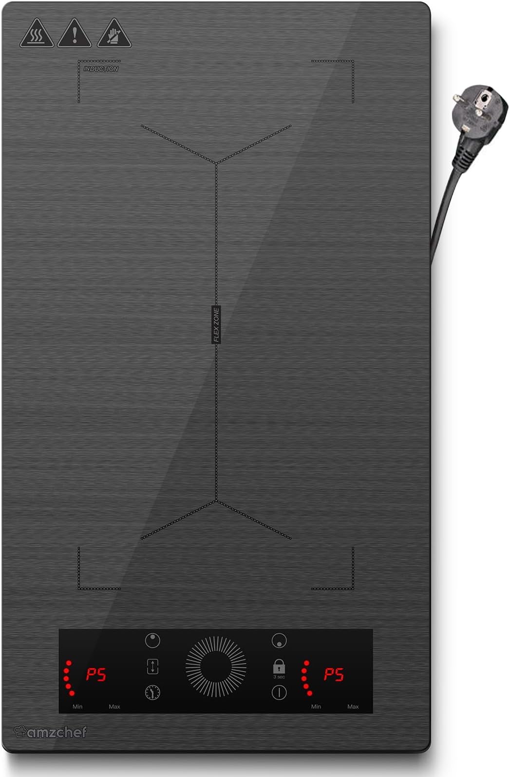 Plaques inductions 2 feux portables plaques électriques design RED ROCK