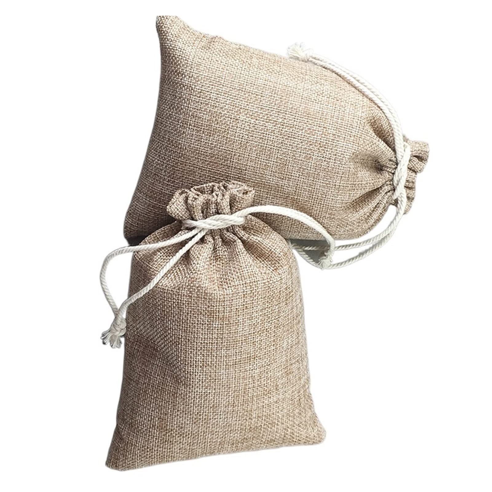 Pochon en jute pas cher pour emballage bijoux pierres naturelles et cosmétique bio