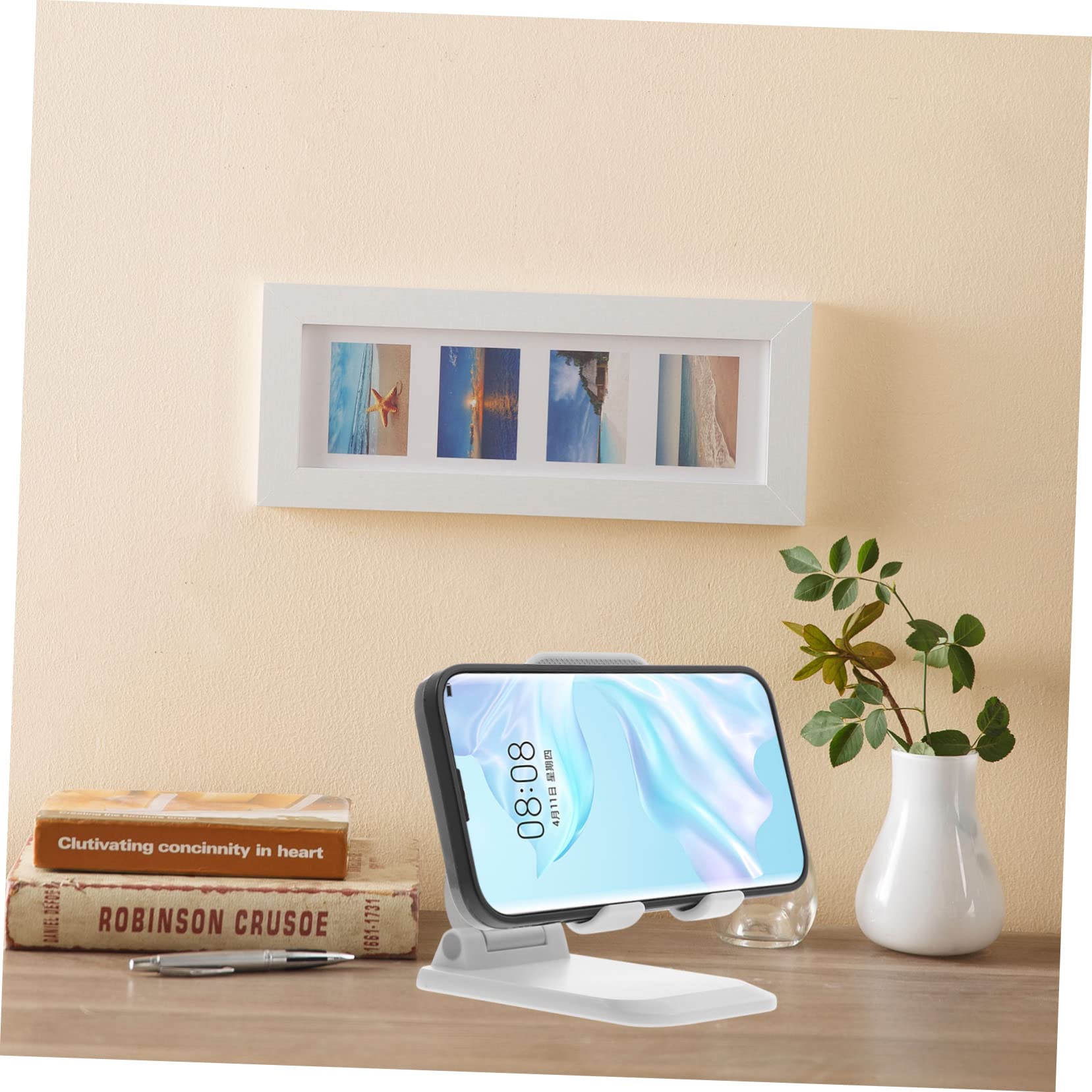 OSALADI 3pezzi Supporto Per Smartphone Regolabile e Supporto Per Tablet e Cellulari Design Ergonomico Con Base Antiscivolo Per Videochiamate e Visione Di Film Perlato