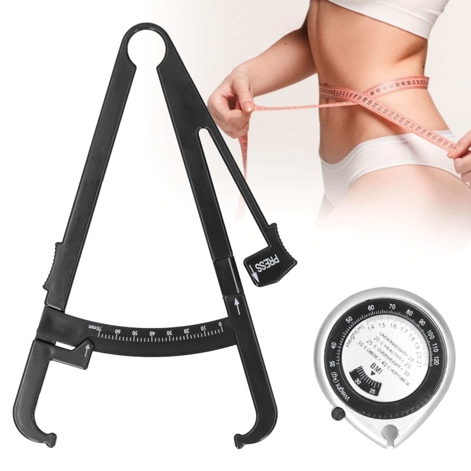 Buy Body Caliper BMI Measuring Tape, Skinfold Calipers Body Measure