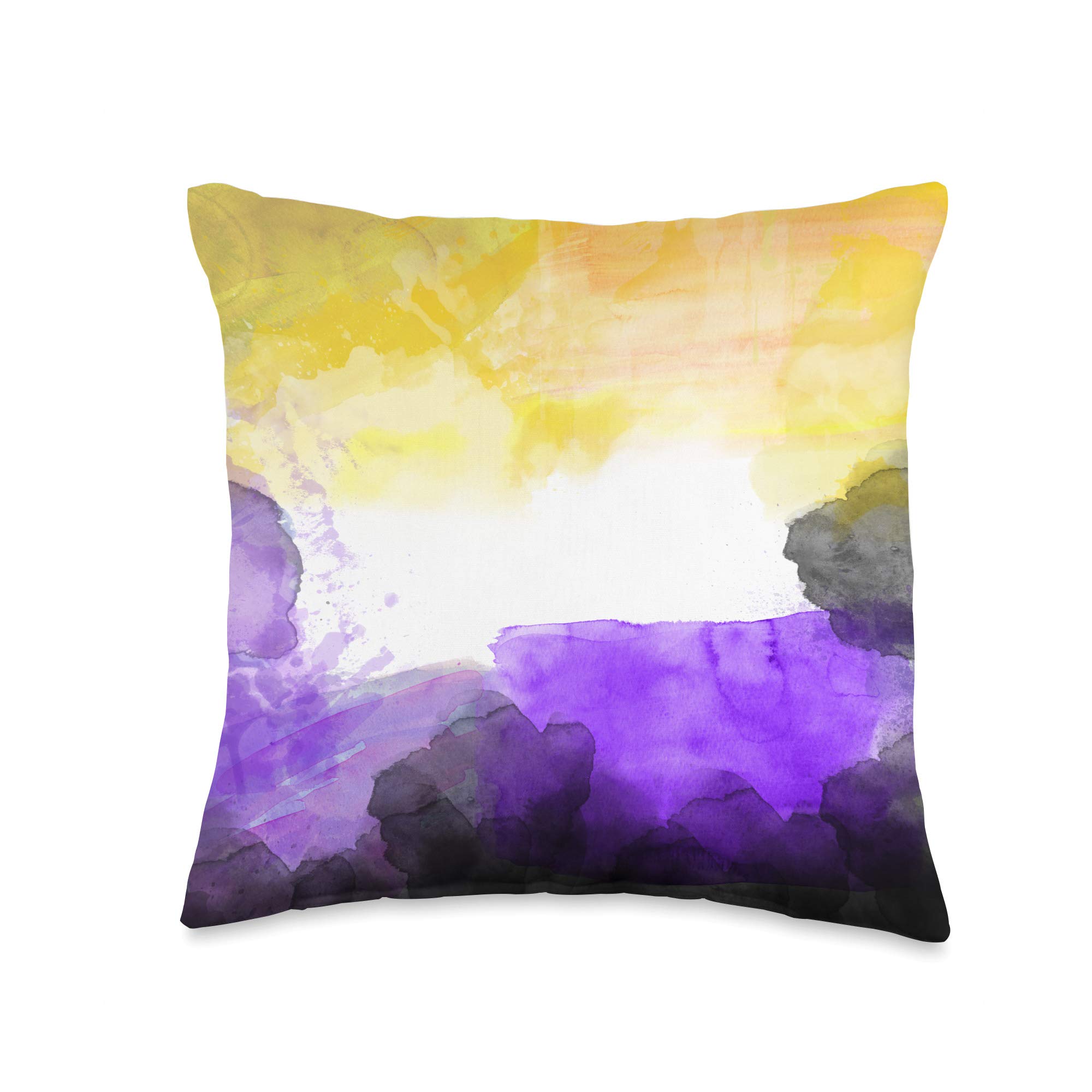 Amazon.com: PinkNews Non-Binary Pride Flag Watercolour Throw Pillow, 16x16,  Multicolor : Home & Kitchen