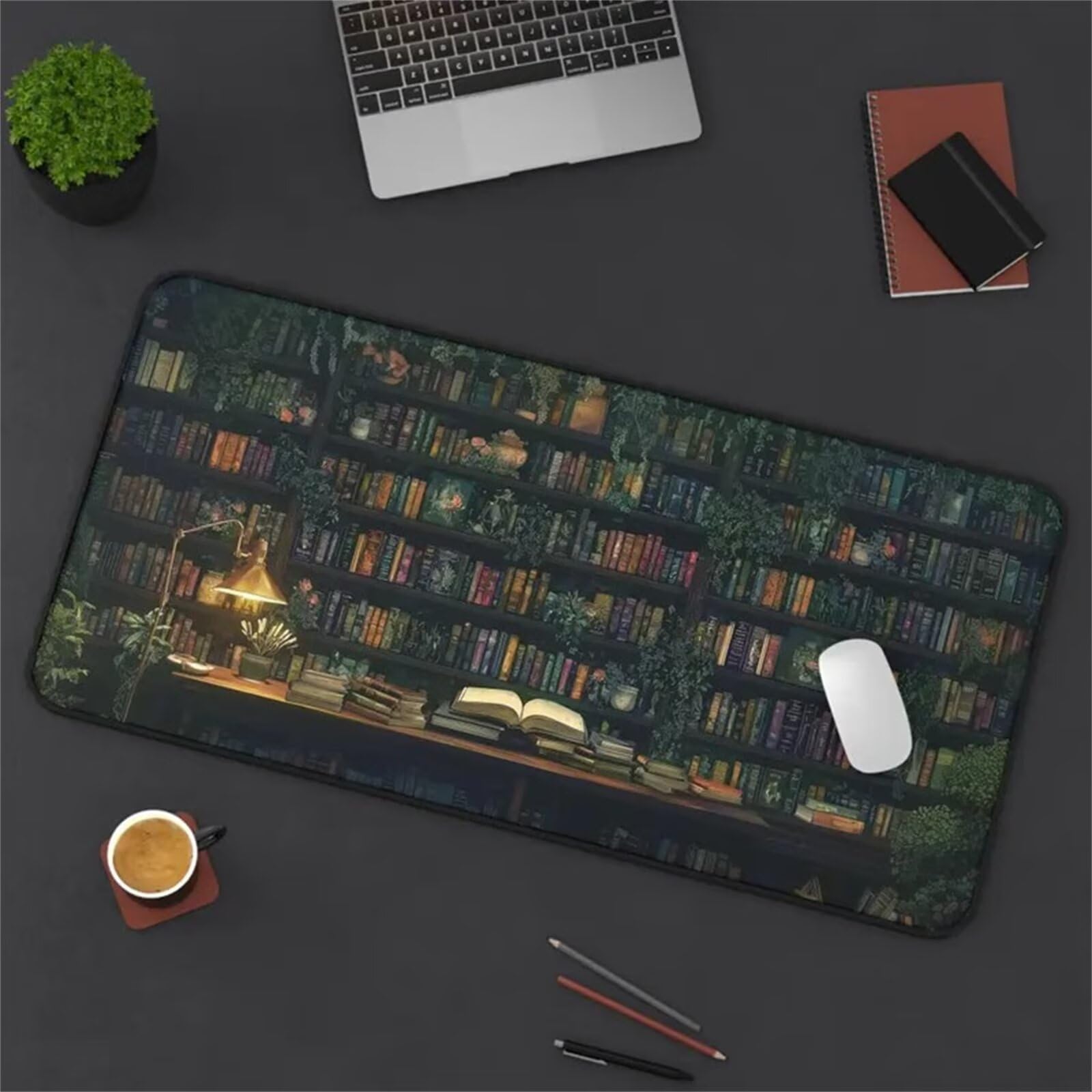 Alfombrilla ratón gaming premium con bordes cosidos resistentes de tela cómoda 6
