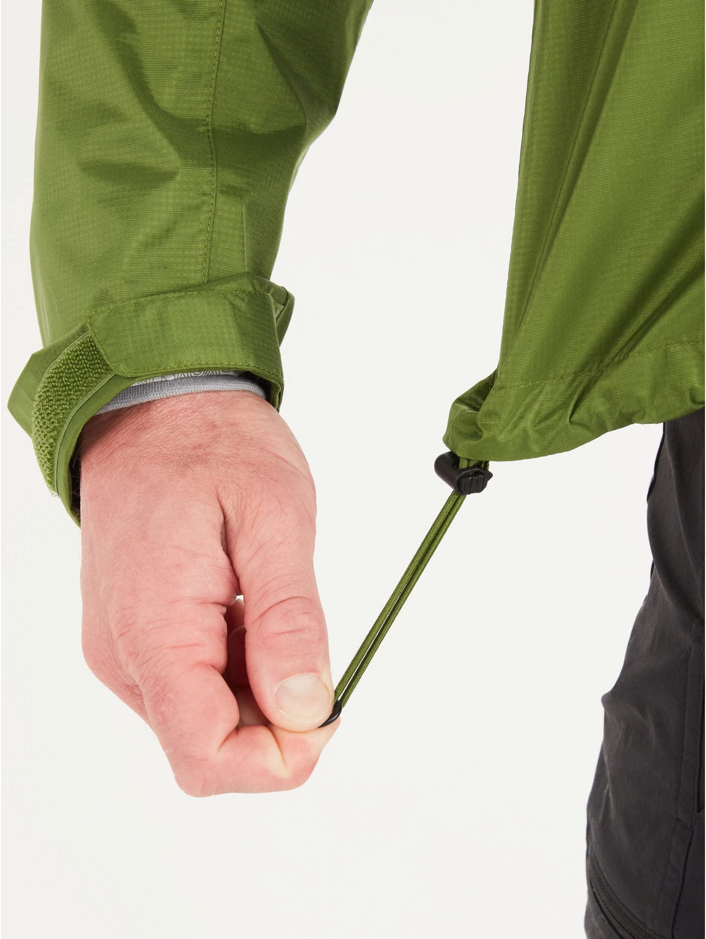 Marmot Meżczyzni PreCip Eco Jacket S22, Wodoodporna kurtka przeciwdeszczowa, oddychający płaszcz przeciwdeszczowy z kapturem, lekka wiatrówka hardshell na wędrówki, Foliage, L