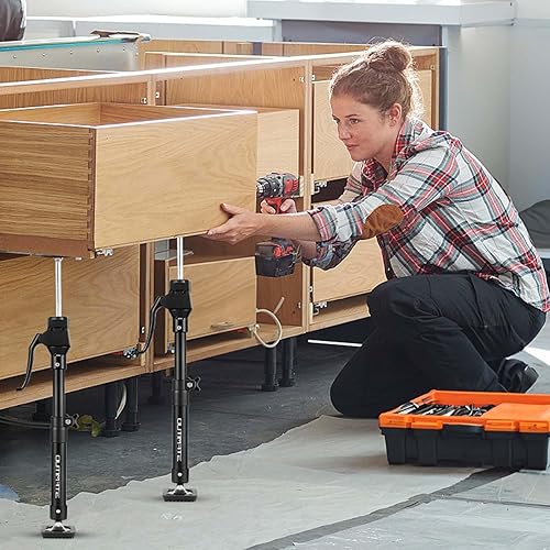 Miniatura 6 de Gatos de gabinete para instalar gabinetes, herramientas de tercera mano de 23-35 a 45-310 pulgadas, postes de soporte ajustables, sistema de soporte