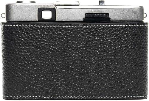 Miniatura 2 de BolinUS Trip 35 - Funda de piel auténtica hecha a mano para cámara Olympus Trip 35 con correa de mano (negro)