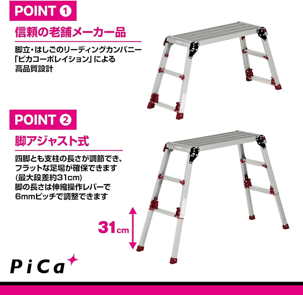 Amazon.co.jp: ピカ(PiCa) ピカコーポレイション 足場台 洗車台 立ち馬 Amazon.co.jp: ピカ(PiCa) ピカコーポレイション 足場台 洗車台 立ち馬