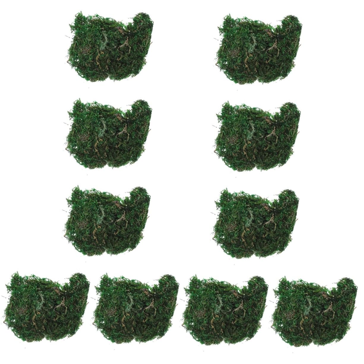 Zerodeko 10pezzi Finto Muschio Verde Artificiale per Decorazione da Giardino e Terrari Confezione da Piante Plastiche Realistiche per Paesaggi e Bonsai