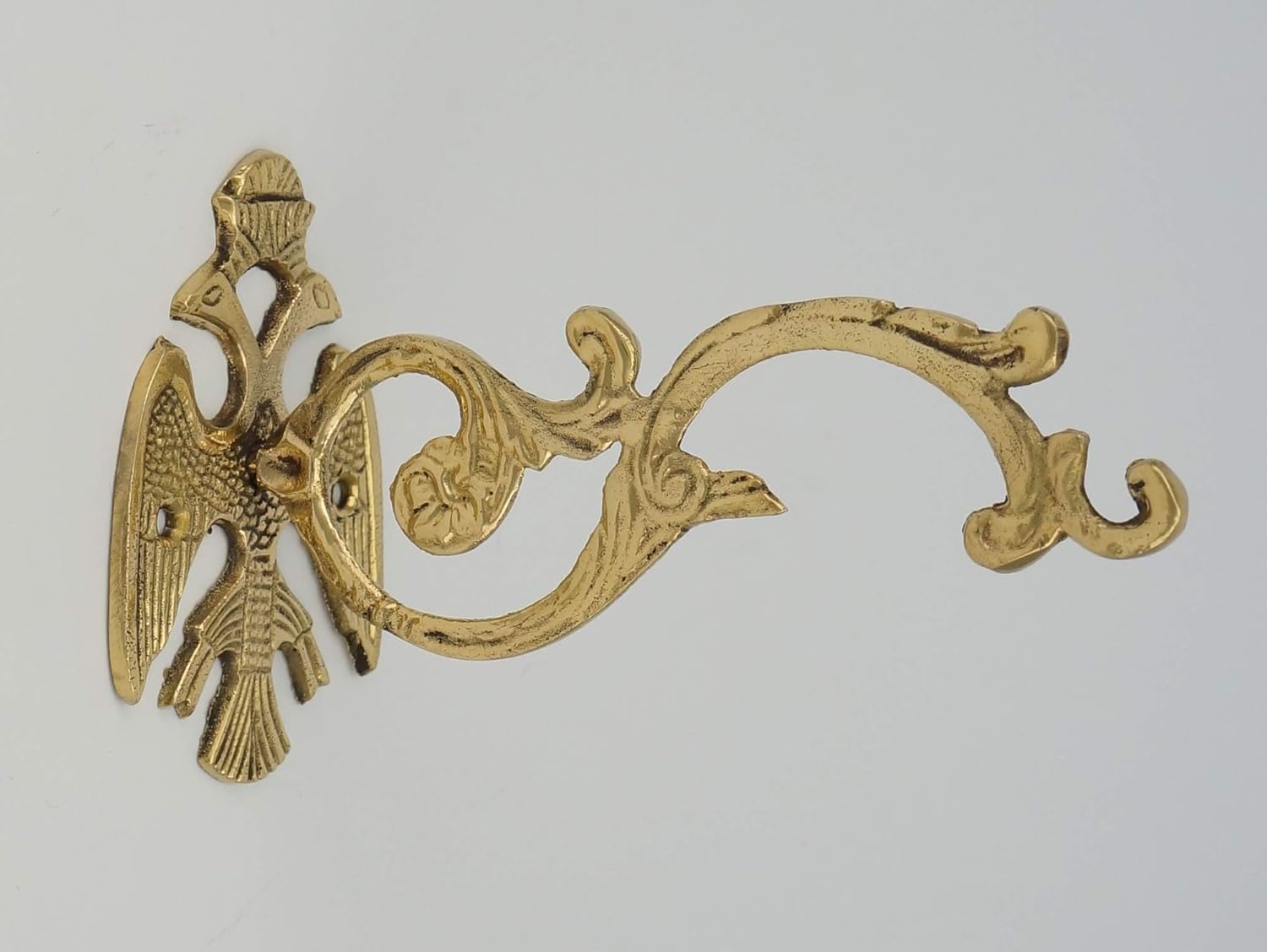 BlessedMart Byzantine Wall Mount Bracket for Orthodox Vigil Lamps 17cm (6.69″) - Metal Hook Holder for Vigil Lamps with Double-Headed Eagle Design