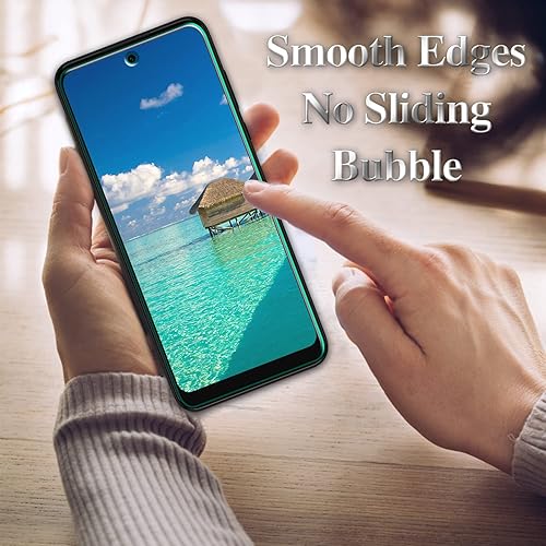 Miniatura 5 de Kesuwe Protector de pantalla de vidrio templado diseñado para Motorola Moto G Power (2022), antiarañazos, dureza 9H, sin burbujas, fácil de instalar