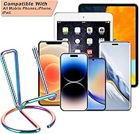 Vista 27 de Paquete de 2 soportes para teléfono celular para escritorio, bonito soporte de metal dorado para teléfono celular, accesorios de escritorio