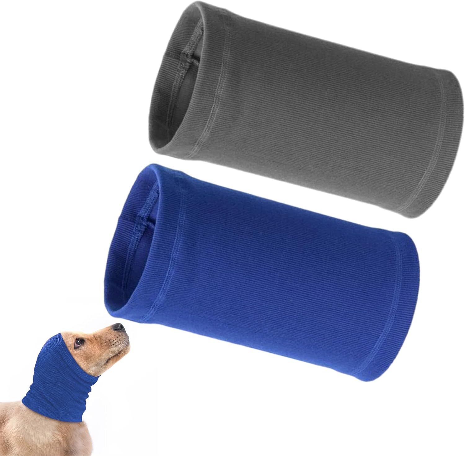 2pcs Dog Snood Dog Neck and Ears Warmer, Dog Ear Muffs Noise Protection, No Flap Ear Wraps for