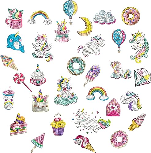 Kits de pintura de diamantes 5D para niños, pintura de gemas por números, diamantes, artes y manualidades, niños para niños y niñas, regalos de