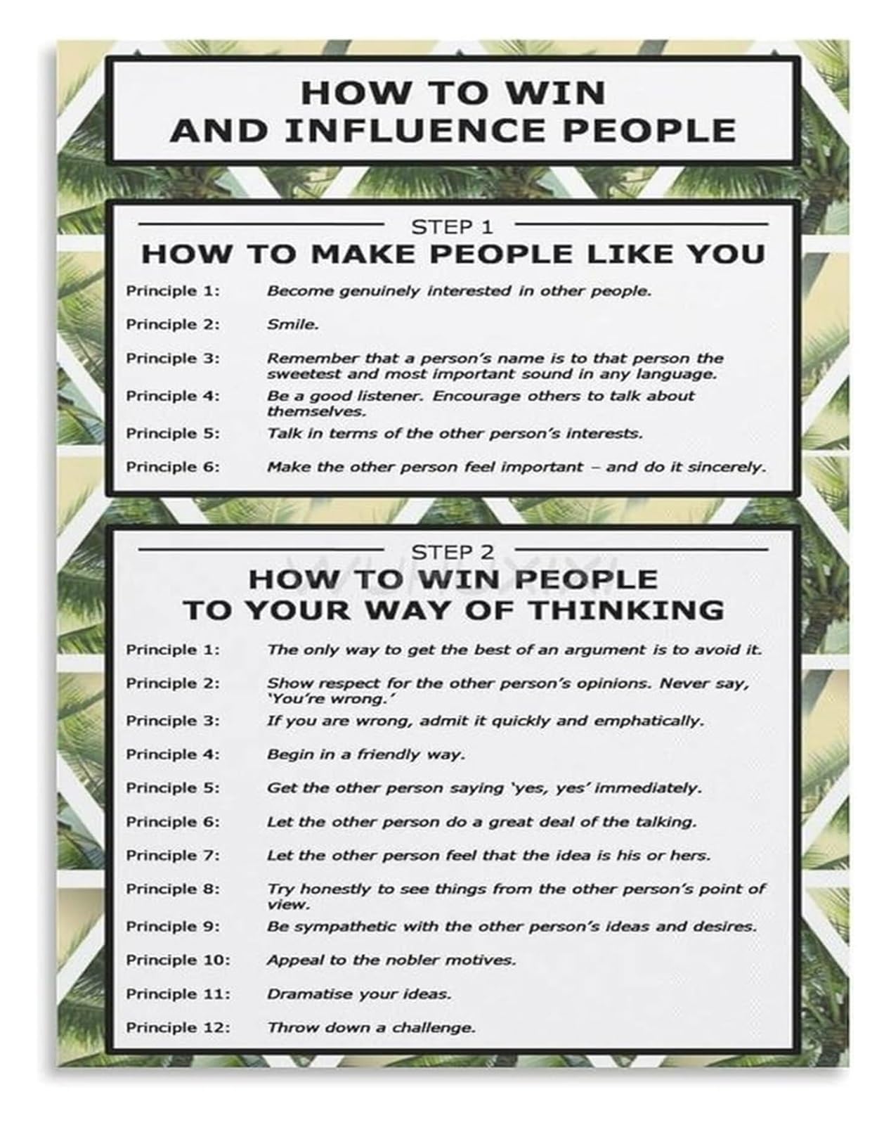 NWPNLXEA Motivational Quotes Poster Inspirational Sayings Canvas Wall-Art for Office Living Room Bedroom Decor Unframed,08x12inch(20x30cm)
