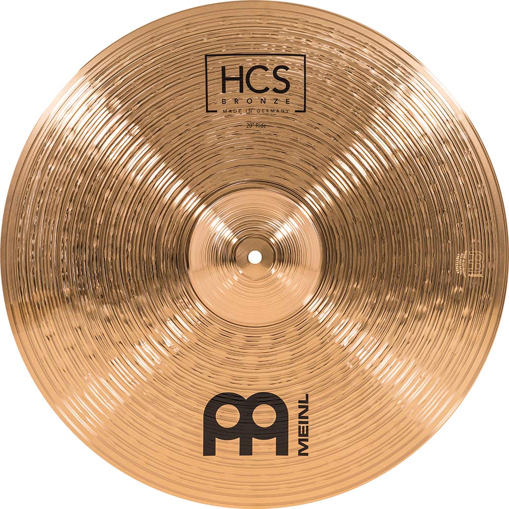 Meinl Cymbals HCS Bronze Expanded Cymbal Set di Piatti Box Pack con Hihat 14 pollici, Trash Crash 16, Crash 18 e Ride 20 per Batteria – Bronzo B8, Finitura Tradizionale (HCSB14161820)
