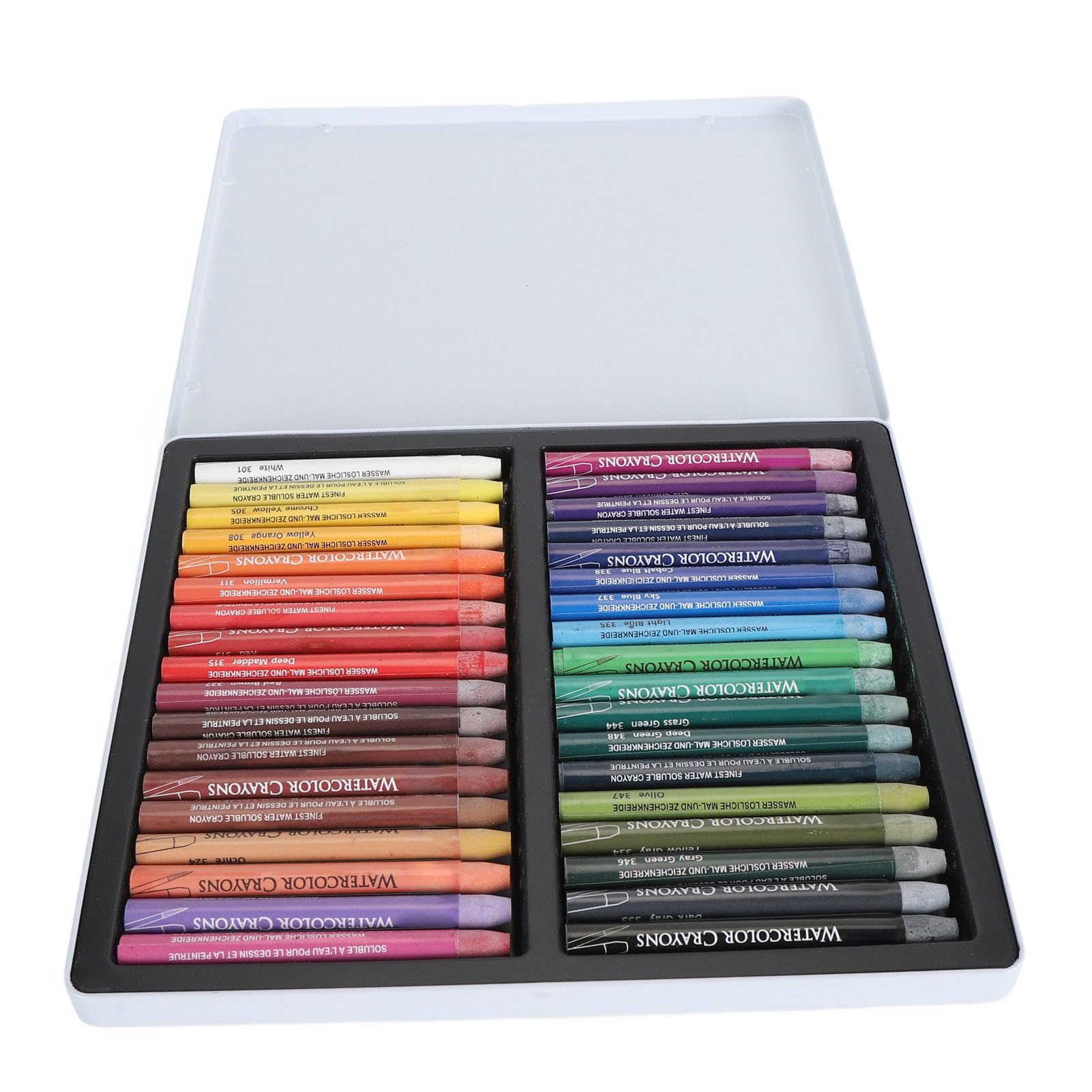 Haofy Kunst-Aquarellstift-Set, Multifunktionale Wasserlösliche Buntstifte, Klebt auf Verschiedenen Oberflächen, Anfängerfreundlich für die Tägliche Praxis, 36-tlg (36 Farben)