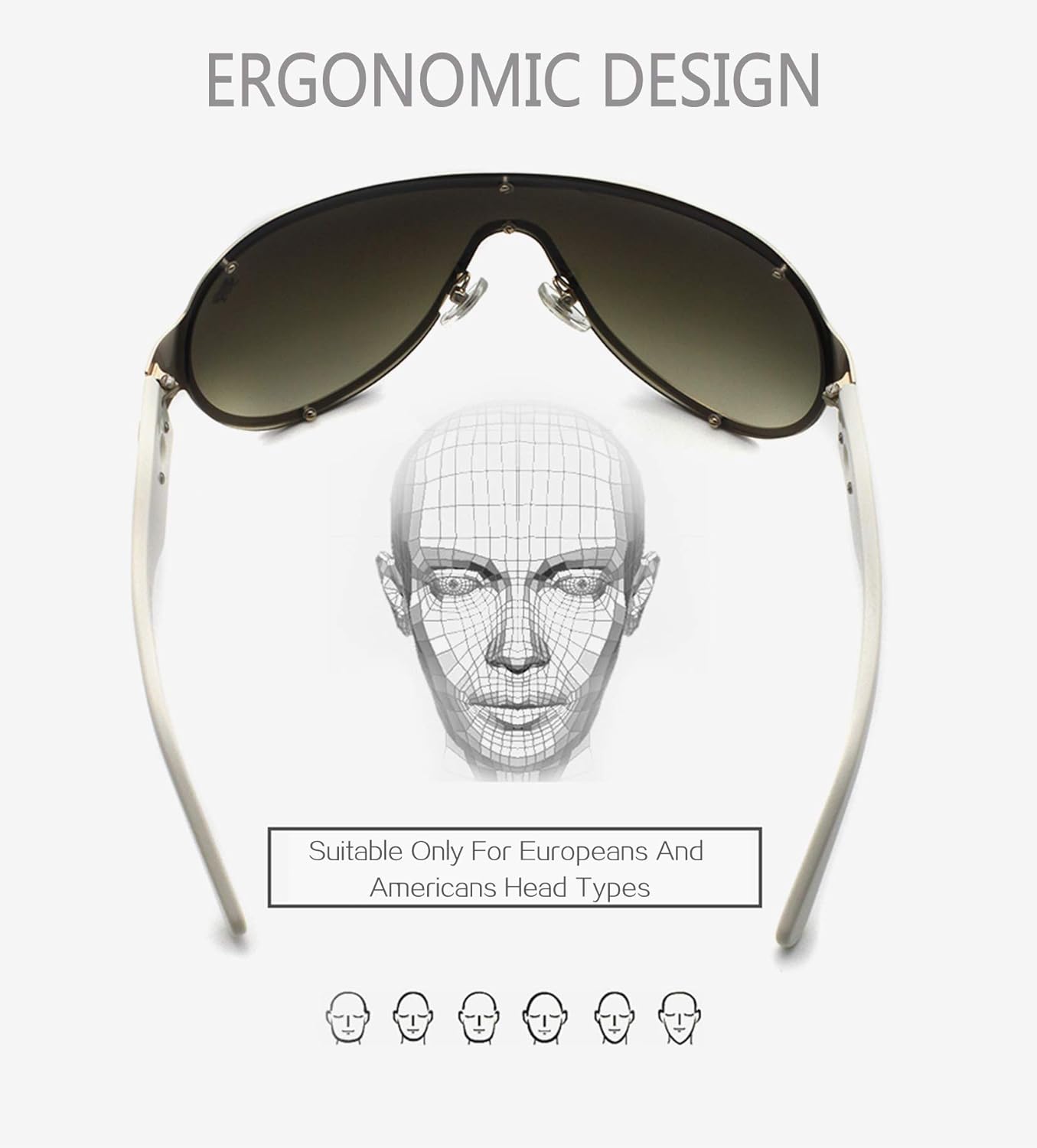 Men women exquisite wrap design UV Protection fashion motorcycle Sunglasses