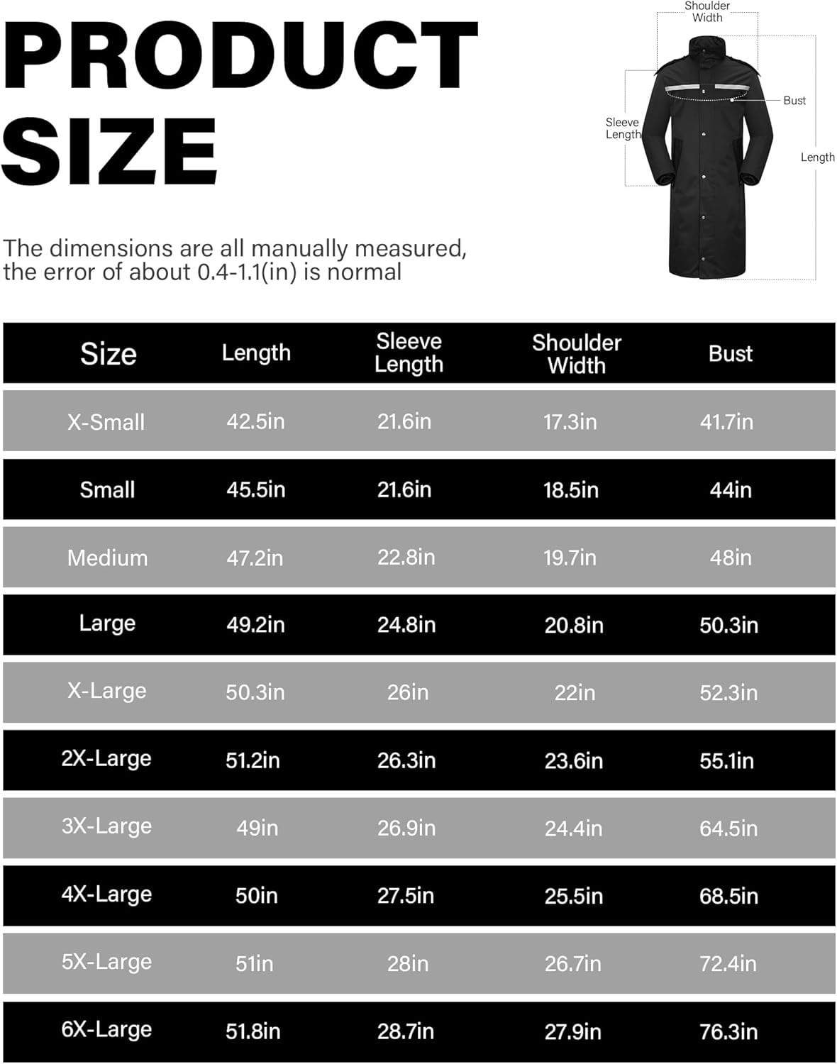 iCreek Raincoat Waterproof Long Rain Jacket Lightweight Rainwear Reflective with Packable Hood for Men Women Adults - Image 6