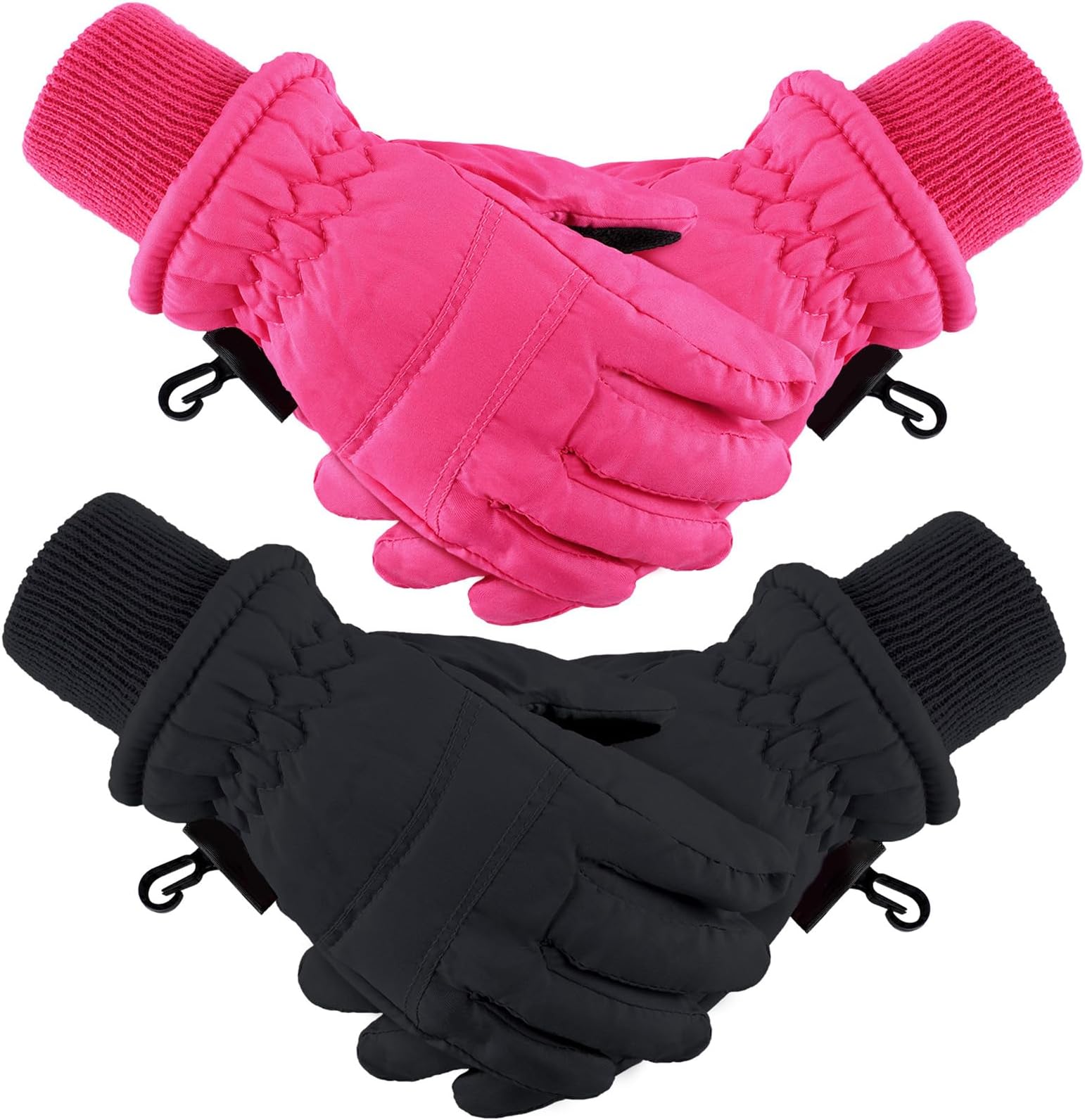 Boao Kids Winter Ski Gloves Waterproof Warm Snow Mittens Full Finger Gloves for Toddlers Infants