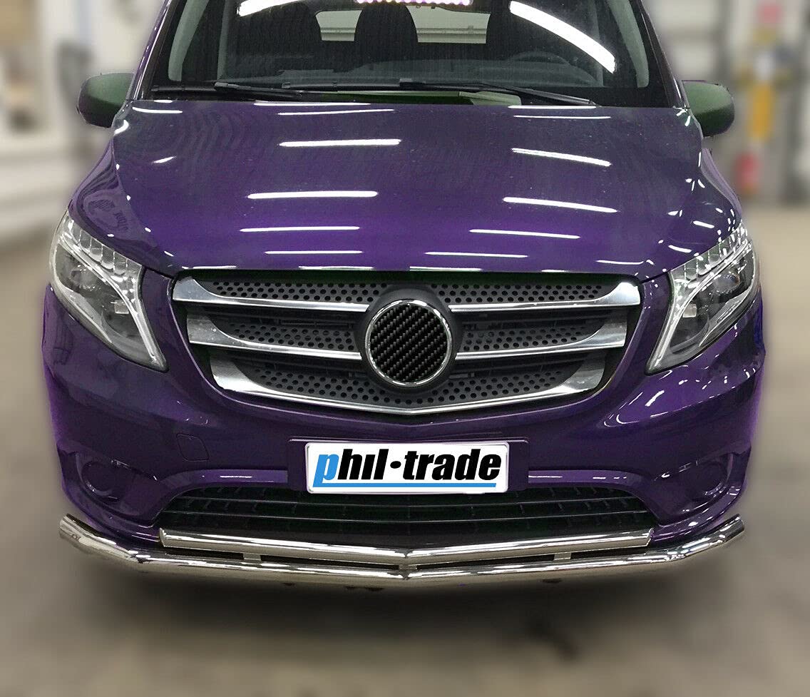 Recambo EDELSTAHL KÜHLERGRILL LEISTEN CHROM passend für MERCEDES VITO W447 | 2014-2019