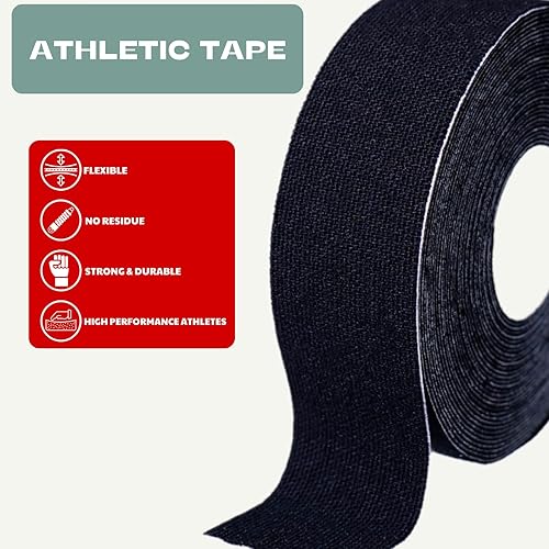 Miniatura 4 de Paquete de 2 cintas de agarre – Cinta de agarre de tela multiusos para barras de dominadas, mancuernas, equipos deportivos y de gimnasio y Rojo