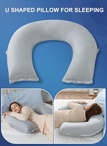 Miniatura 5 de INSEN Almohada de lectura, almohada de respaldo para sentarse en la cama para leer, cuidar y relajarse, almohada de lectura para adultos, madres y