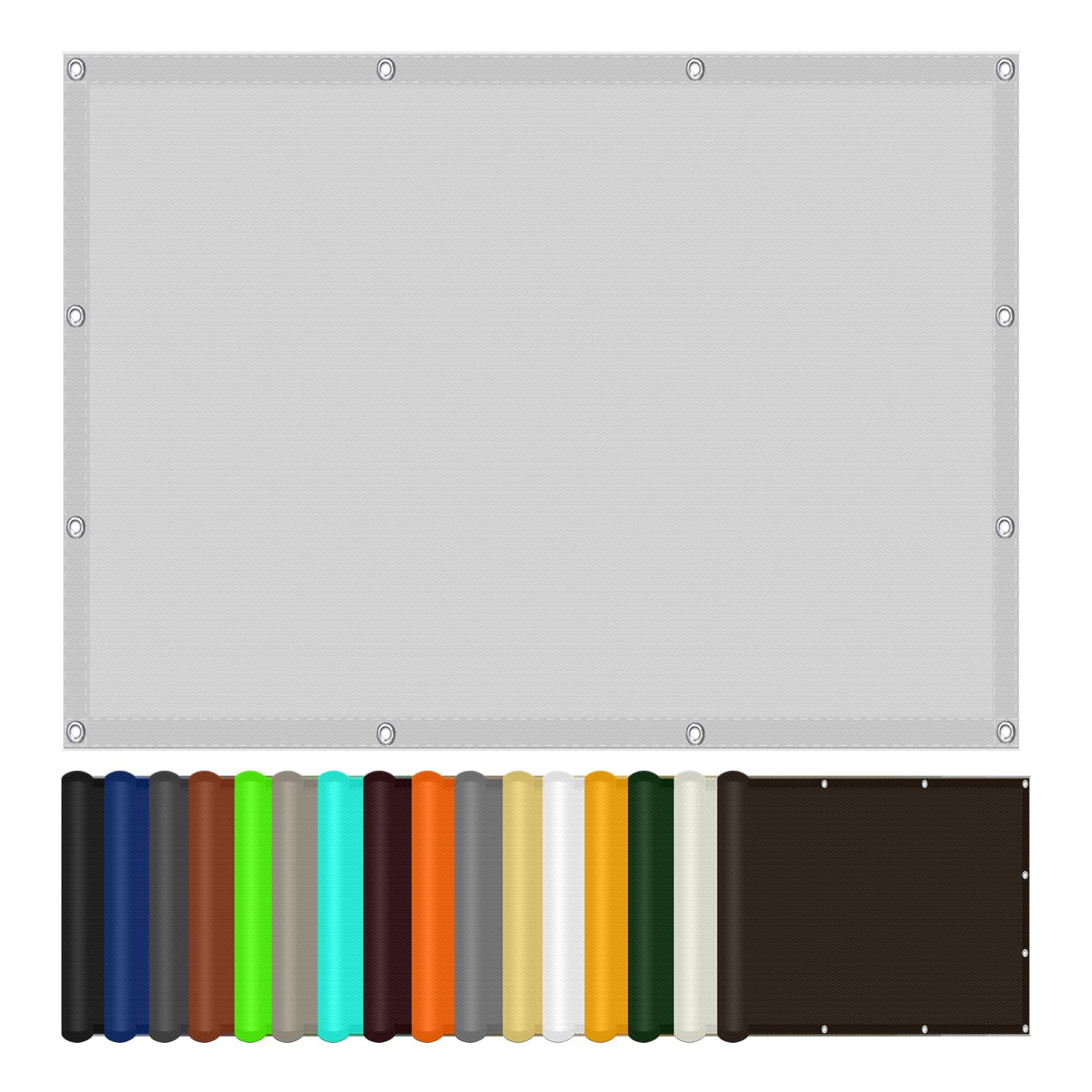 Voile d'ombrage rectangulaire blanc 3.6x4m imperméable et anti-UV pour la terrasse