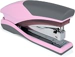 Swingline Stapler, 25 Sheet Capacity, Optima 25, Jam Free, Reduced Effort, Soft Grip, Pink/Gray (66401)