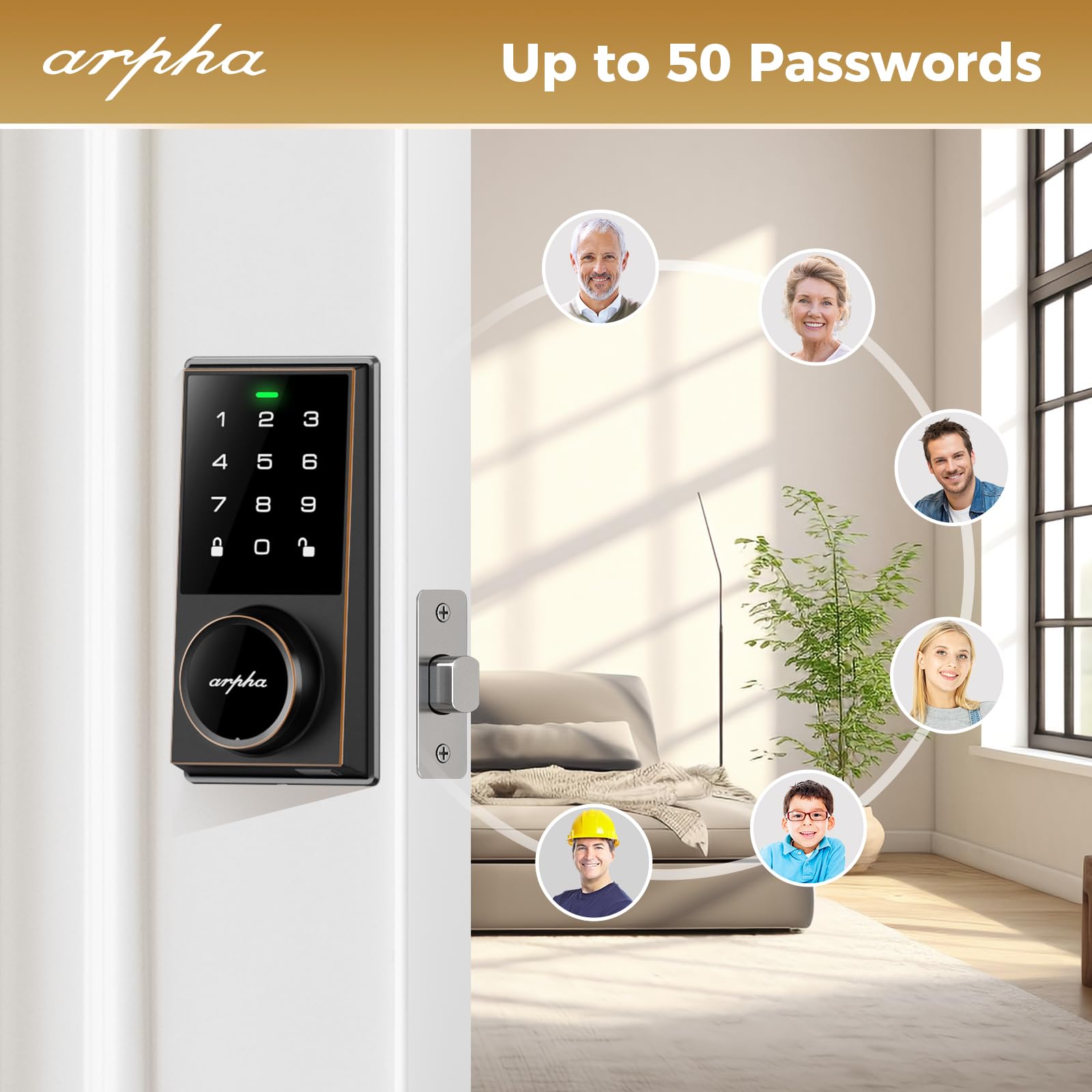 Amazon.co.jp: Arpha キーレスエントリードアロック - 電子キーパッド