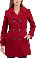 Anne Klein Women's Classic Double Breasted Wool Pea Coat - Timeless Style with Flattering Seams