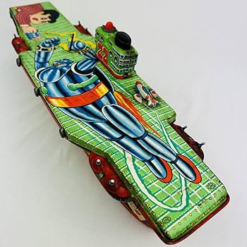 Amazon.co.jp: ブリキ 鉄人28号 空母 当時 ブリキロボ 当時物 アオシン