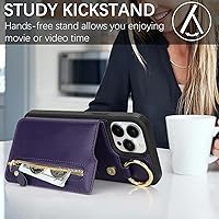 Vista 135 de Havaya Funda para iPhone 13 Pro Max y iPhone 12 Pro Max, cartera compatible con magsaf 2 en 1, desmontable magnética con tarjetero y ranura trasera