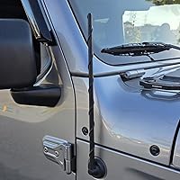 Vista 12 de VOFONO - Antena compatible con Jeep Wrangler Gladiator JL JK JT Unlimited Sport Willys Rubicon Sahara 4xe 2007-2025, antena para radio AM FM