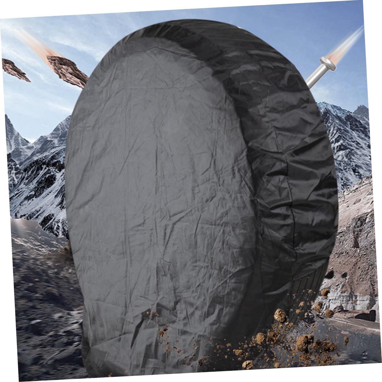4 Pack Tire Covers for Rv Trailers, 190t Polyester Protective Covers