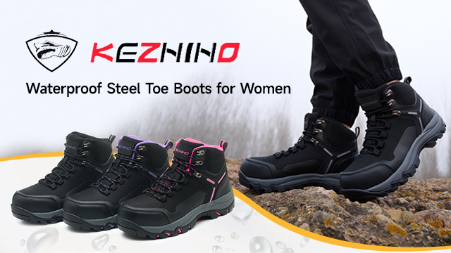 Amazon.com: Kezhiho Waterproof Steel Toe Boots for Women Wide
